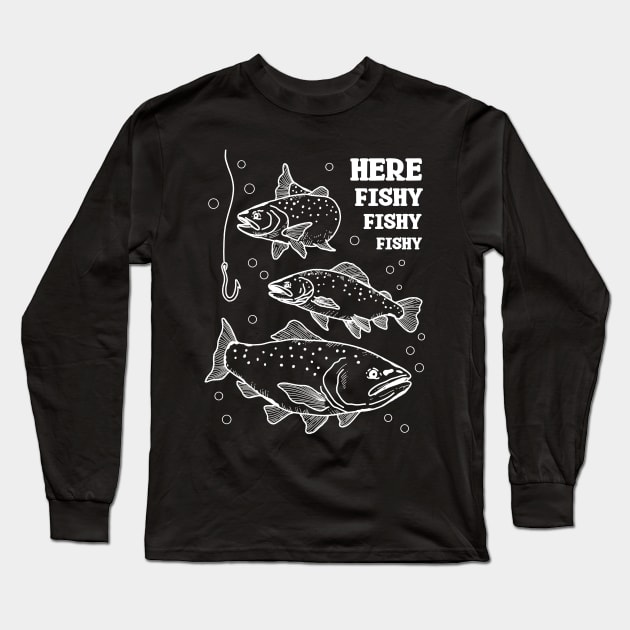 Fishy Fishy Trout Long Sleeve T-Shirt by Tebscooler